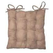 Poduszki ogrodowe - Douceur d'intérieur Douceur dintérieur Poduszka na krzesło 40 x 40 cm SUEDINE brązowa B00NGNHSJO - miniaturka - grafika 1