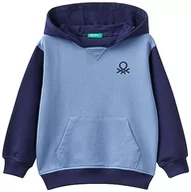 Bluzy i sweterki niemowlęce - United Colors of Benetton Bluza z kapturem dla dzieci i chłopców, niebieski 902, 24 miesi?cy - miniaturka - grafika 1
