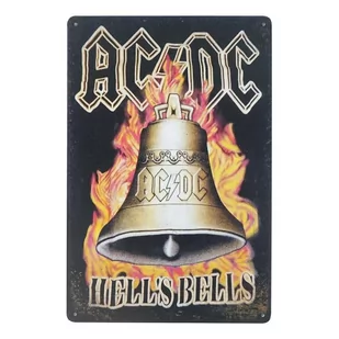 Plakat Tabliczka dekoracyjna metalowa AC DC HELLS BELLS - Plakaty - miniaturka - grafika 1