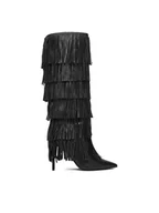 Kozaki damskie - Steve Madden Kozaki Wanderlust SM11004766 Czarny - miniaturka - grafika 1