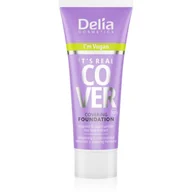 Podkłady do twarzy - DELIA Real Cover 204 podkład frappe 30ml - miniaturka - grafika 1