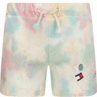 Spodnie i spodenki dla dziewczynek - Tommy Hilfiger Szorty | Regular Fit - miniaturka - grafika 1