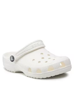 Buty dla dziewczynek - Crocs Klapki Classic Clog K 206991 Biały - grafika 1