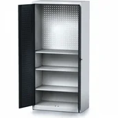 Szafy i regały magazynowe - Alfa 3 Szafa warsztatowa MECHANIC, 1950 x 920 x 500 mm, 3 półki, antracytowe drzwi 1262652 - miniaturka - grafika 1