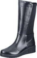 Kozaki damskie - Piazza Damskie 970034-01 Półdługie kozaki, 37 EU, czarny, 37 EU - miniaturka - grafika 1