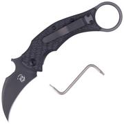 Noże - Nóż składany FOX Karambit Black Bird by Bastinelli Carbon Fiber/Bronze Ti, PVD Elmax (FX-591 TiCBR) - miniaturka - grafika 1