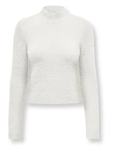 ONLY Sweter w kolorze białym - Swetry damskie - miniaturka - grafika 1