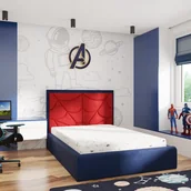 Łóżka dla dzieci i młodzieży - Łóżko tapicerowane dla chłopca spiderman 4 rozmiary - miniaturka - grafika 1