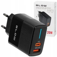 Ładowarki do telefonów - SZYBKA ŁADOWARKA SIECIOWA GNIAZDO USB + USB-C QC+PD 20W KOSTKA UNIWERSALNA - miniaturka - grafika 1