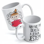 Kubki - Kubek ceramiczny 330 ml Niby nie ma ideałów Prezent Upominek Dla Kobiety - miniaturka - grafika 1