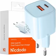 Ładowarki do telefonów - MCDODO, ŁADOWARKA USB/USB-C, SZYBKA, NANO, GAN 33W PD, NIEBIESKA - miniaturka - grafika 1