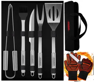 Zestaw akcesoria do GRILLA STILHOFF sztućce przybory 7szt 5+ETUI+RĘKAWICE - Akcesoria do grilla - miniaturka - grafika 1