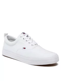 Półbuty męskie - Tommy Jeans Tenisówki Classic Tommy Jeans Sneaker EM0EM00530 Biały - grafika 1