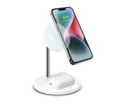 Ładowarki do telefonów - SBS 2w1 15W MagSafe Biały - miniaturka - grafika 1