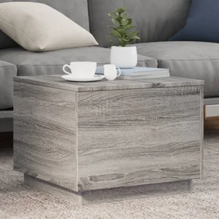 Stolik kawowy z oświetleniem LED Grey Sonoma 50x50x40 cm - Ławy i stoliki kawowe - miniaturka - grafika 1