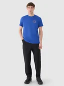 Spodnie męskie - Męskie spodnie casual 4F 4FWSS25TTROM0998 - czarne - miniaturka - grafika 1