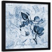 Plakaty - Plakat w ramie czarnej FEEBY Kwiaty magnolii, 40x40 cm - miniaturka - grafika 1