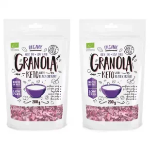 Diet-Food Keto granola - czarna porzeczka Zestaw 2 x 200 g Bio - Płatki śniadaniowe i musli - miniaturka - grafika 1