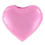 Balony i akcesoria - Balon foliowy serce różowe walentynki rocznica urodziny 45 cm - miniaturka - grafika 1