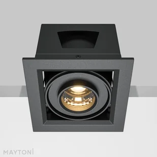 Lampa wpuszczana Metal Modern DL093-01-10W3K-B Maytoni LED 10W 3000K kostka czarna - Lampy sufitowe - miniaturka - grafika 1
