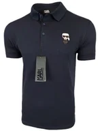 Koszulki męskie - Karl Lagerfeld Koszulka Polo Męska granat r. M - miniaturka - grafika 1