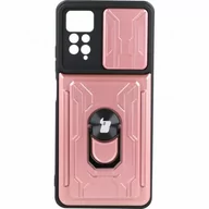 Etui i futerały do telefonów - Bizon Etui Case CamShield Card Slot Ring Xiaomi Redmi Note 11 Pro/Pro 5G jasnoróżowe BCCSCSRRN11P5GLPN - miniaturka - grafika 1