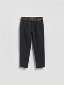 Spodnie i spodenki dla chłopców - Reserved - Spodnie chino - czarny - miniaturka - grafika 1