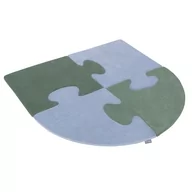 Maty edukacyjne - KiddyMoon Piankowe Puzzle do zabawy VELVET Łuk zieleń lasu-błękit lodu 4 Zabawka mata - miniaturka - grafika 1