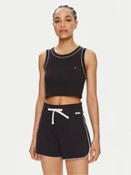 Koszulki i topy damskie - Tommy Hilfiger Top UW0UW05232 Granatowy Slim Fit - miniaturka - grafika 1