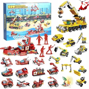 Kalendarz Adwentowy Klocki Konstrukcyjne Pojazdy Budowlane Koparka Traktor - Klocki Kalendarz Adwentowy Klocki Konstrukcyjne Pojazdy Budowlane Koparka Traktor - Klocki - miniaturka - grafika 1