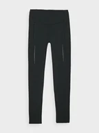 Spodnie sportowe damskie - Damskie legginsy do biegania 4F 4FWAW24TFTIF266 - czarne - miniaturka - grafika 1