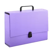 Teczki i skoroszyty - Penmate Tadeo Trading Tadeo Trading Teczka z rączką A4 10cm fioletowa pastelowa Tadeo Trading TARGI AD024TT - miniaturka - grafika 1