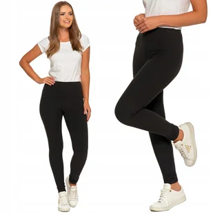 Moraj Klasyczne Legginsy Prążkowane z Wysokim Stanem 1800-014 czarny L/XL - Legginsy - miniaturka - grafika 1