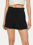 Spodenki damskie - Vero Moda Szorty materiałowe Harper 10283731 Czarny Loose Fit - miniaturka - grafika 1