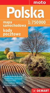 Mapa samochodowa - Polska 1:750 000 kody pocztowe - Atlasy i mapy - miniaturka - grafika 1