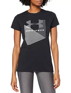 Koszulki i topy damskie - Under Armour koszulka damska koszulka Sport Style Mesh logo Crew z krótkim rękawem, czarny, small 1310488-001 - grafika 1