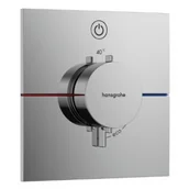 Baterie podtynkowe - HANSGROHE 15571000 ShowerSelect Comfort E Bateria termostatyczna, podtynkowa do 1 odbiornika Chrom - miniaturka - grafika 1
