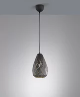 Lampy sufitowe - Trio Leuchten Antracytowo-złota lampa wisząca Onyx - miniaturka - grafika 1