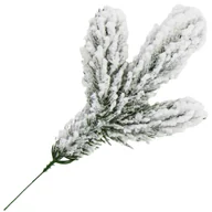 Sztuczne kwiaty - [6801008] Gałązka ozdobna świerk zielona ośnieżona 25cm - miniaturka - grafika 1