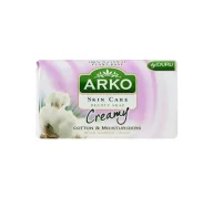 Mydła - Arko SUNCO Mydło kosmetyczne Skin Care Bawełna i krem Zmiękczające 90 g - miniaturka - grafika 1