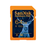 Karty pamięci - SanDisk Outdoors FHD SDXC UHS-I Card - 64GB Single Pack - SDSDUNR-064G-GN6VN - miniaturka - grafika 1