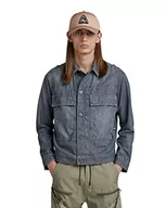 Kurtki męskie - G-STAR RAW Męska kurtka Utility Flap Pocket Denim, Niebieski (Antic Faded Aegean Blue C611-d096), L - miniaturka - grafika 1