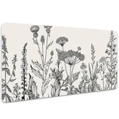 Podkładki na biurko - Podkładka na biurko z nadrukiem Szkic polnych kwiatów 100x50 cm - miniaturka - grafika 1