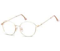 Okulary korekcyjne, oprawki, szkła - Okulary zerówki korekcyjne Lenonki 900A różowe złoto - miniaturka - grafika 1