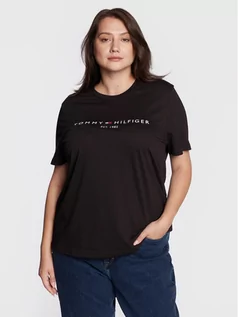 Koszulki i topy damskie - Tommy Hilfiger Curve T-Shirt Cry Th Ess WW0WW29738 Czarny Regular Fit - grafika 1