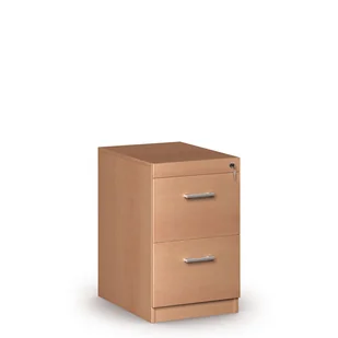 B2B Partner Drewniana szafa kartotekowa, 2 szuflady, buk kart 2x4 buk - Szafy biurowe - miniaturka - grafika 1