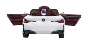 Autko BMW i4 na akumulator dla dzieci Biały + Wolny Start + EVA + Ekoskóra + Audio LED + Pilot - Pojazdy elektryczne dla dzieci - miniaturka - grafika 2