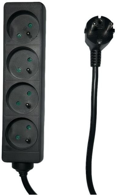 Listwa zasilająca MicroConnect MC-PS040150FRB rozdzielacz 1,5 m 4 x gniazdo sieciowe wewnętrzna czarny