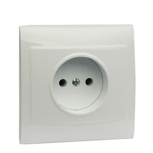 LEDart pojedyncze bez uziemienia Polmark Tarnów Vega białe - Gniazdka elektryczne - miniaturka - grafika 2