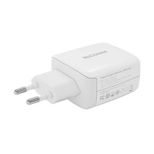 Ładowarka sieciowa 65W GaN Ricomm RC652 EU, 2xUSB-C + kabel USB-C 2.1m - Ładowarki do telefonów - miniaturka - grafika 4